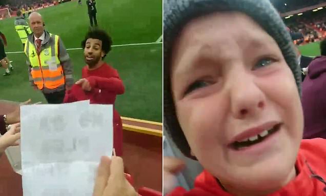 Tangis Bocah Pendukung Liverpool akibat Ulah Salah, ini Penyebabnya 